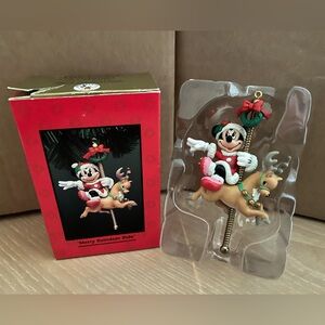 Vintage Disney Enesco Treasury of Christmas ornament - Merry Reindeer Ride